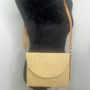 Boho style straw weave purse